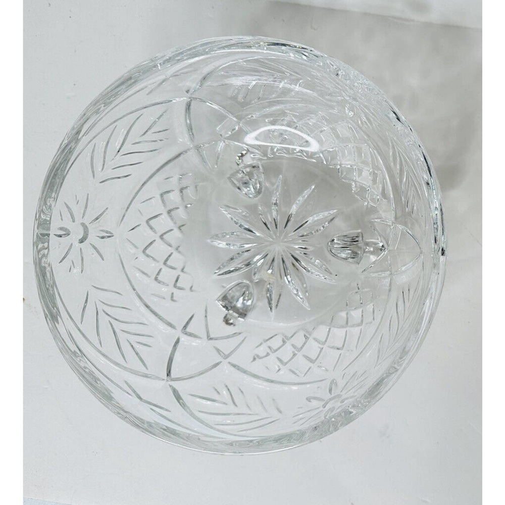 Vtg Footed Clear Crystal Glass 10" Pedestal Candy Bowl Dish with Steeple Lid - Picture 5 of 9